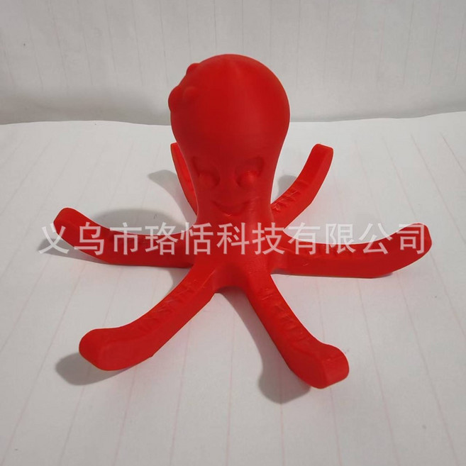 章魚造型水杯瀝水架，3D列印創意居家擺件, 紅色, 1個
