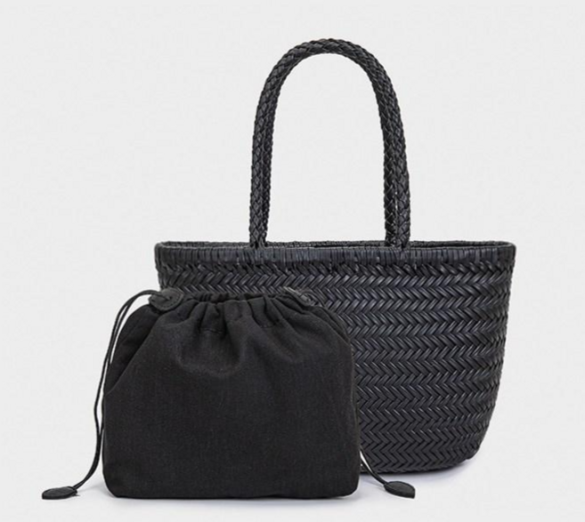 버팔로가죽 미니 핸드메이드 명품 라탄백 위빙백 짜임백4color