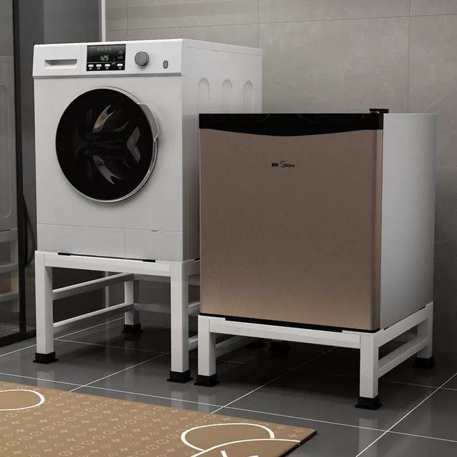 미니 냉장고 받침대 흔들림 방지 랙 사무실 선반 원룸 세탁기 받침, 흰색 45x45x15cm