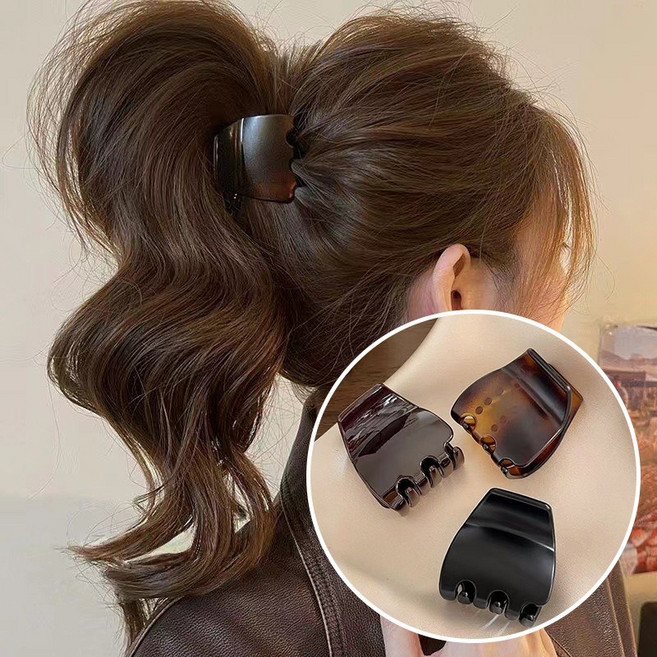 ZMBIRD 3종세트 4cm 짱짱한 포니테일 반머리 집게핀 H2571