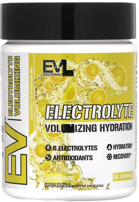 효과가 좋은 EVLution Nutrition 전해질 볼류마이징 하이드레이션 레모네이드 맛 111g(3.91oz) 최저가격, EVLutionNutrition전해질볼류마이징하이드레이, 111g, 1개 - 쿠팡