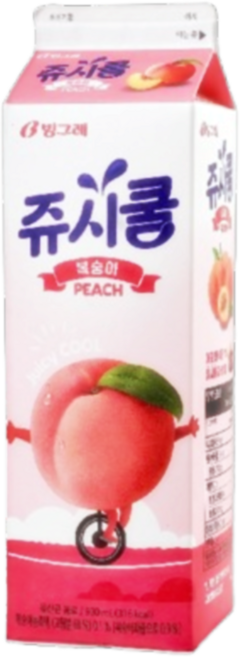 바이오푸드몰_빙그레 쥬시쿨 복숭아, 25개, 930ml