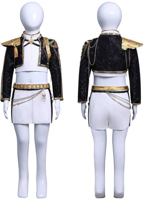 케이팝데몬헌터스 케데헌 어린이 헌트릭스 골든 코스튬 코스프레 의상 세트