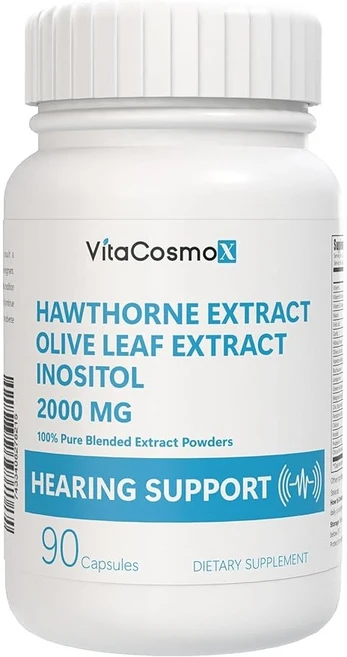 VitaCosmoX 히어링서포트 리포플라보노이드를 함유한 이 명쾌한 포뮬러 편안한 하루 EAR 귀 건강 서포트, 1개, 90정 - 쿠팡