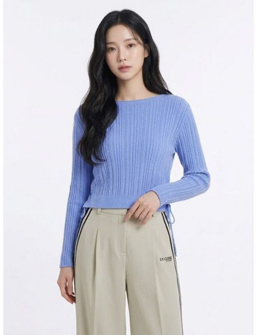 에고이스트 레이스업 장식 부클 니트 블루 EP1KL261 1220877