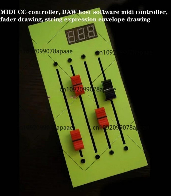 페이더 및 익스프레션 제어 기능이 있는 DAW용 4트랙 12채널 MIDI 컨트롤러 - USB 오디오 호환 음악, 01 green, 1개