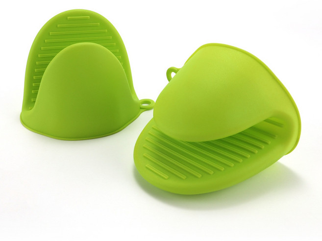 2개 베이킹장갑 미끄럼방지 단열장갑 오븐 레인지 에어프라이어 클립 SH1393, 그린, 1세트