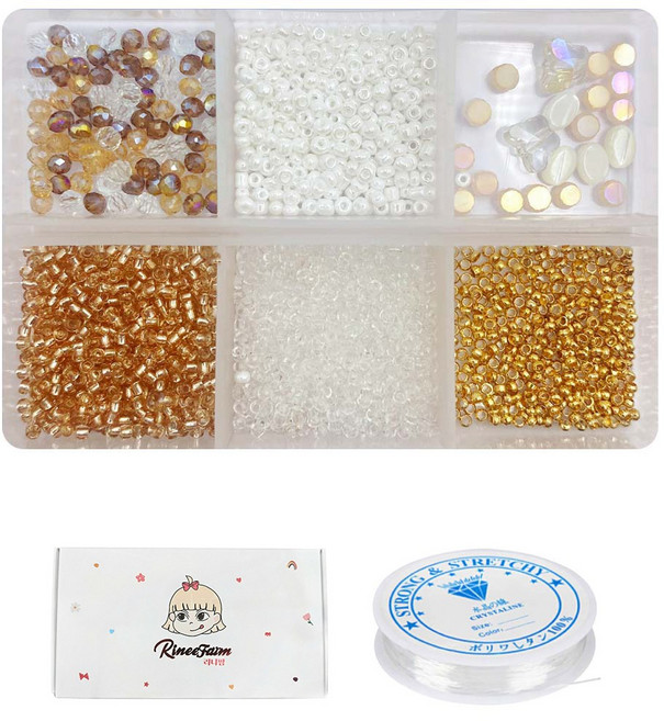 리니팜 비즈 팔찌 반지 키링 만들기 세트, 1세트, 비엔나