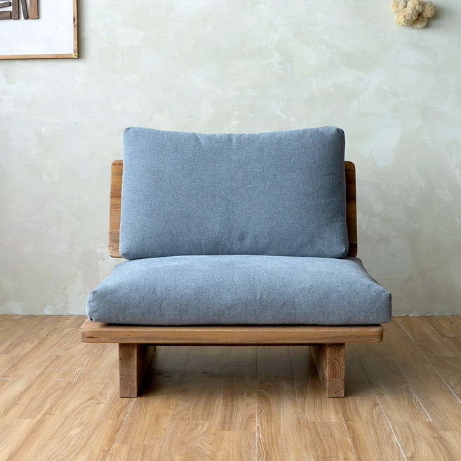 피어젠가구 키아 고재 원목 패브릭 소파 1인용 3인용