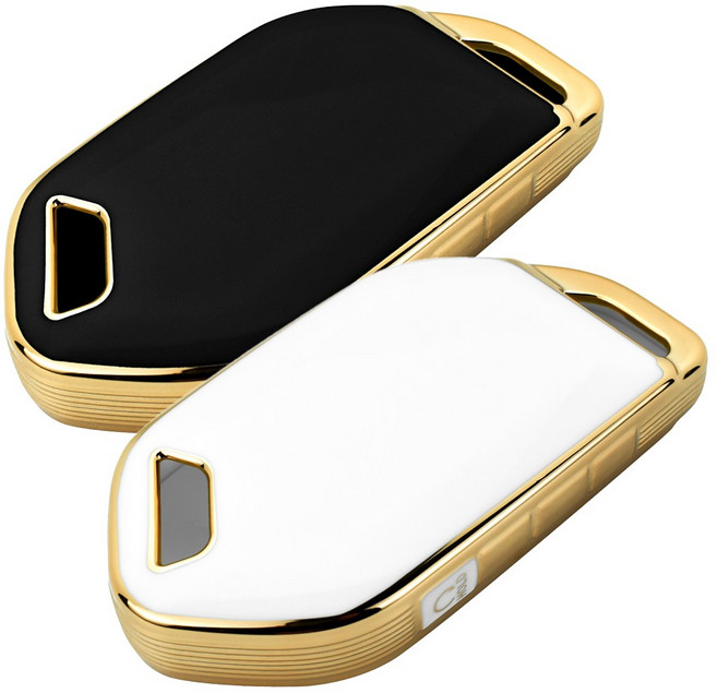 쥬롬 현대 기아 호환 TPU 자동차 키케이스 2개 화이트+블랙, KE4