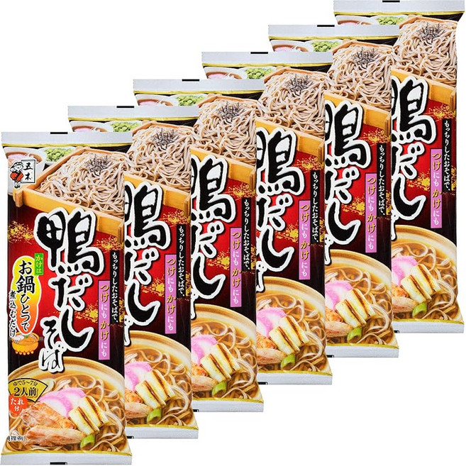 이츠키식품 가모다시소바 228g×6개, 1개, 1g