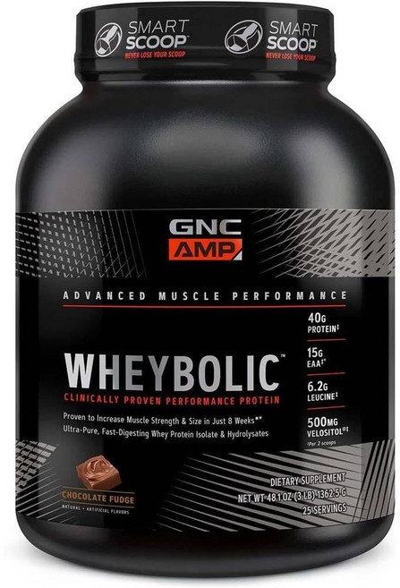 지엔씨 웨이볼릭 프로틴 파우더 초콜릿퍼지맛 GNC AMP Wheybolic, 1개, 1.36kg