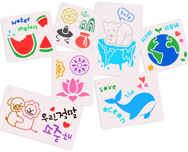 메이크문구 스텐실도안 7종, 04 전통