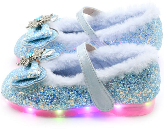여아 아동 유아 구두 M미리내눈송이LED털구두