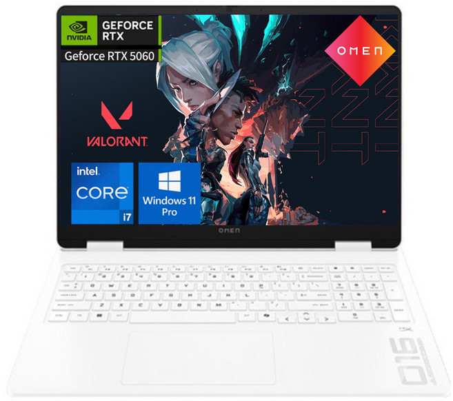 HP 2026 오멘 16-am0342TX 코어 Ultra7 지포스 RTX5060 윈도우 포함 가성비 고사양 고성능 전문가용 대학생용 게이밍 노트북, WIN11 Pro, 64GB, 2TB, Ceramic White