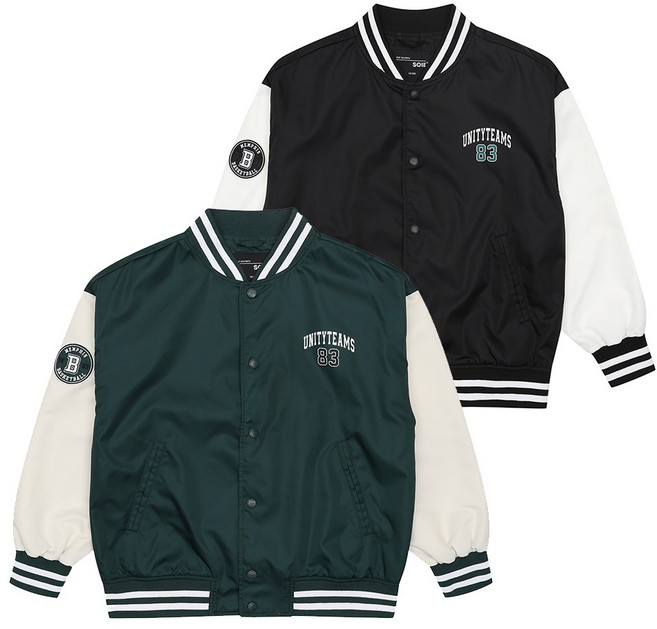 소이주니어 부평점 ##24년봄 가을 점퍼 ## 12000원 캐주얼하게 걸치기 좋은 유니 버시티 화섬 점퍼 커플룩으로도 좋아요