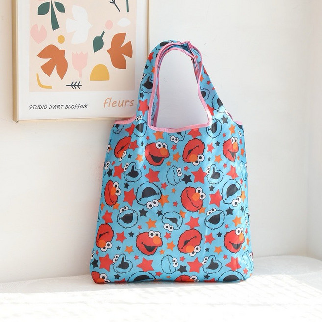 超人氣卡通可愛可折疊簡約手提購物袋，便攜式小型環保袋，大容量耐用購物袋