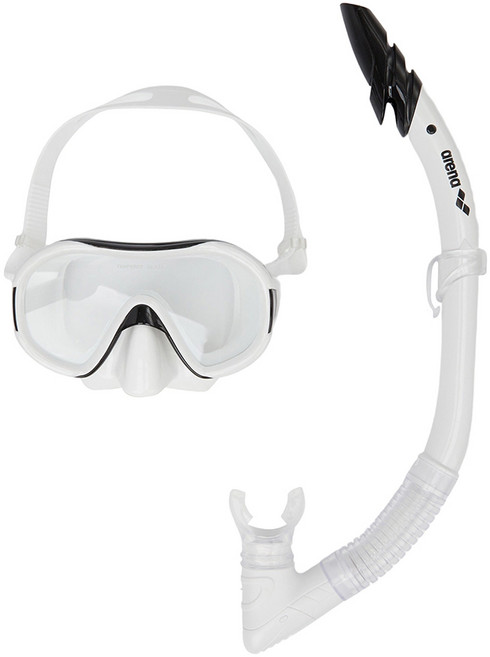 아레나 스노쿨링세트 성인용 스노클링 스노우쿨링, 아레나스노클세트성인용 WHT