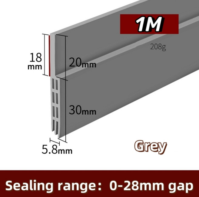 웨더스트립 풍절음 차단 도어 드래프트 스토퍼 씰링 스트립 방음 웨더 앞 유리 먼지 해충 방지 소음 감소, Grey, 04 Grey