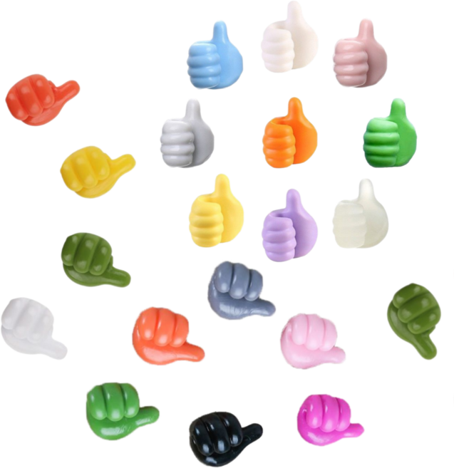 톡! 붙이고 꽉! 잡는 미니 손 캐릭터 후크 전선정리의 센스 있는 한 수, 멀티20개, 1세트