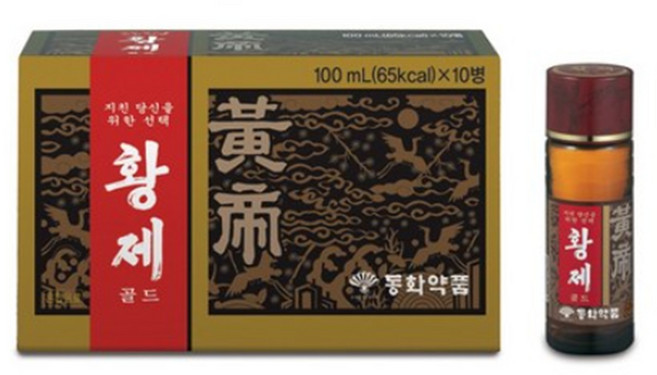 동화약품 동화 황제골드 100ml (황사마스크KF94 랜덤 5매증정) 수험생 피로회복제 컨디션 조절 만성 피곤 스트레스에 지쳤을 때 마시는 에너지 드링크, 10개