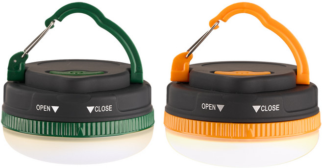 타닥 미니 방수 LED 텐트랜턴 2P, 그린 + 오렌지, 1세트