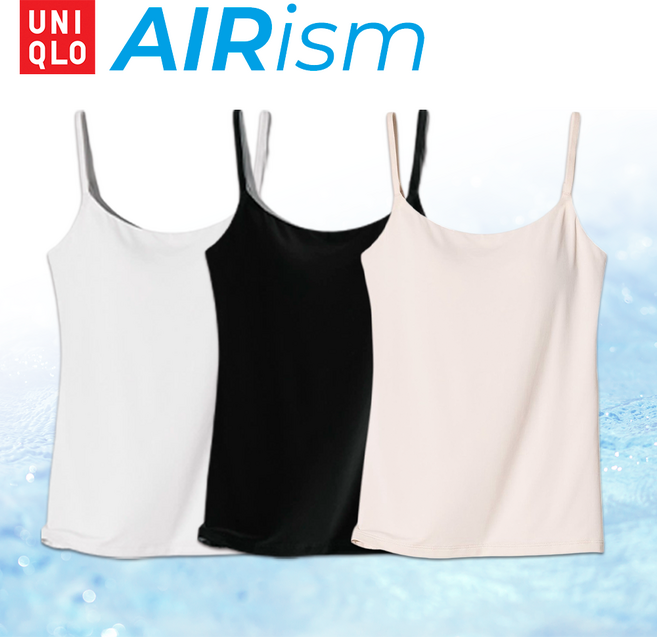 AIRism 유니클로 여성 에어리즘 브라캡 HT10213KR 캐미솔 속옷 + 옷걸이