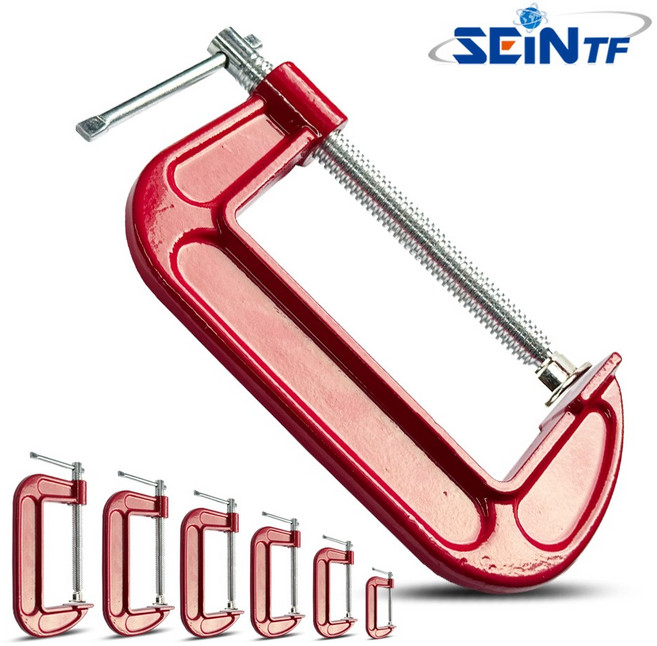 세인티에프 C형 만력기 48~207mm 모음 클램프 바이스 목공 탁상 퀵그립 목공용품, 1개