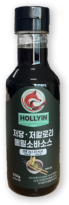 HOLLYIN 홀린 저당 저칼로리 메밀소바소스 350g, 1개