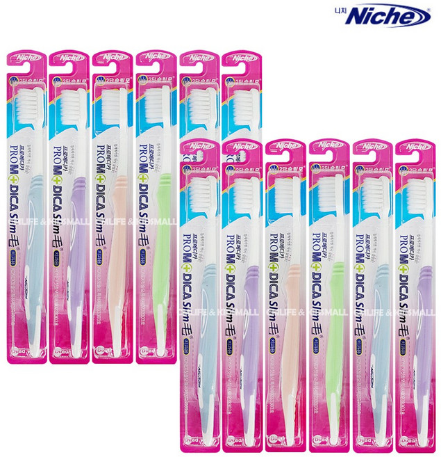 니치 프로메디카 슬림모 칫솔, 1개입, 12개