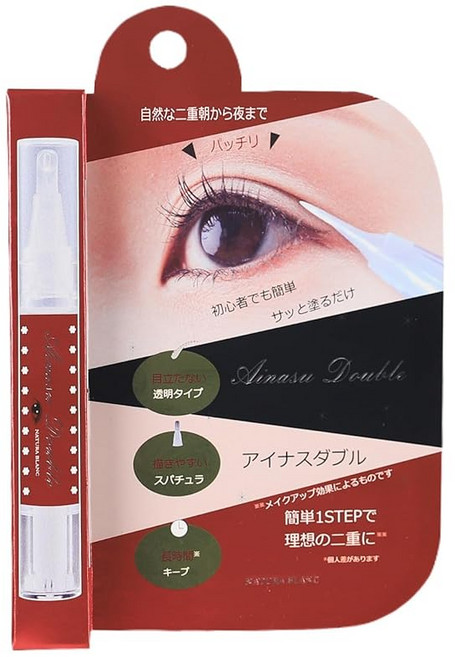 아이너스 더블 Ainasu Double 4ml 대용량 쌍꺼풀 쌍꺼풀 쌍꺼풀 스패츄라 쌍꺼풀 쌍꺼풀 풀 처음으로 겹김 메지카라 쌍꺼풀 화장품 자연주의 이중 라이너 아이 메이크업, 1개, 상세페이지 참조