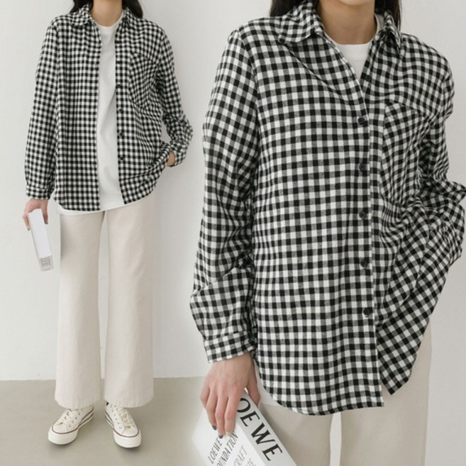 위쉬몰 BN 클래식고방체크남방C592H101 빅사이즈