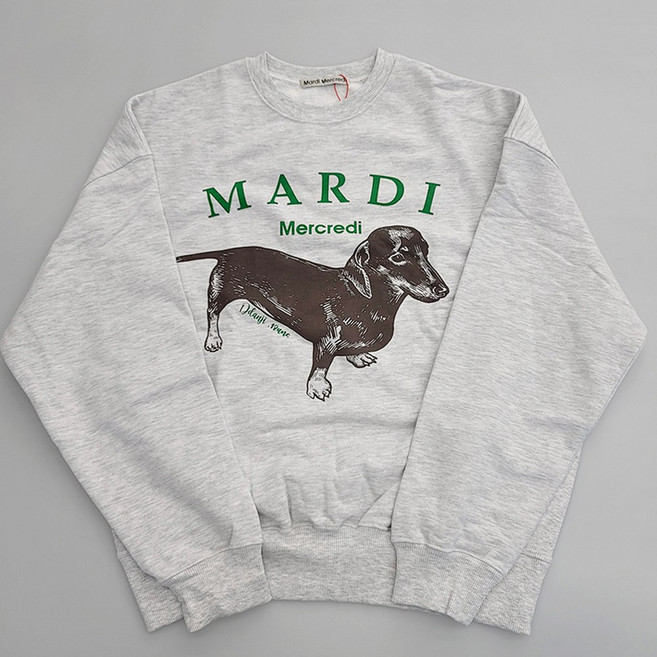 마르디메크르디 맨투맨 딴지 스웻셔츠 헤더