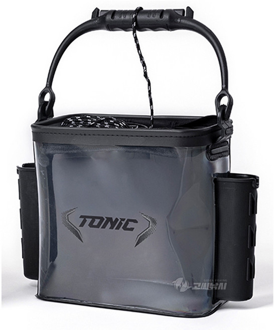 토닉 라이브 두레박 TETB-L240 투명 물고기 살림통 로드거치대 포함, 블랙