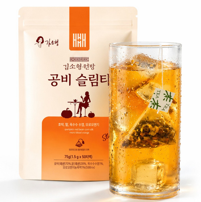김소형 원방 공비슬림티 호박팥차 옥수수염차 모로오렌지 티백, 1.5g, 50개입, 1개