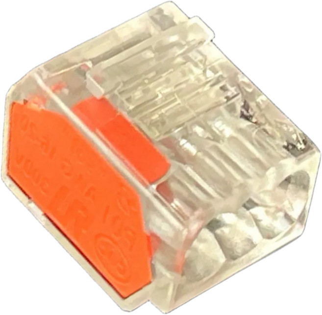 셀러킹즈 전선 커넥터 푸쉬인 꽂음형 3P 주황색 자이안트록 UL인증 1봉 500EA, 500개