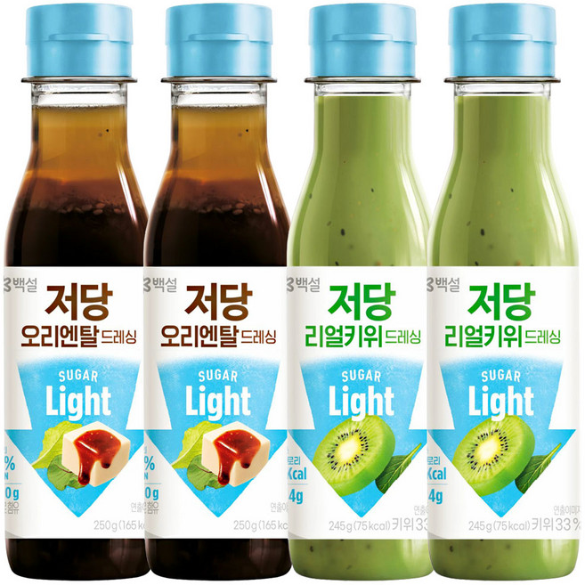 백설 저당드레싱(오리엔탈+리얼키위), 2세트, 495g