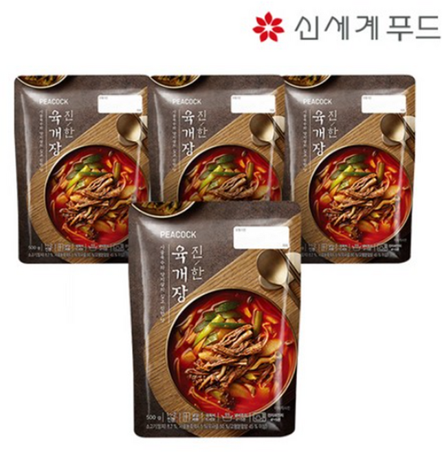 피코크 깊고 진한 맛 진한 육개장 500g x 4개 냉장