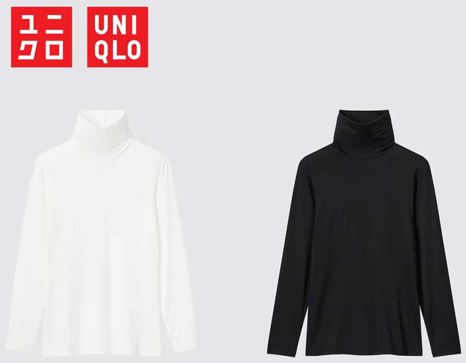 일본 유니클로 여성용 히트텍 울트라 라이트 터틀넥 T