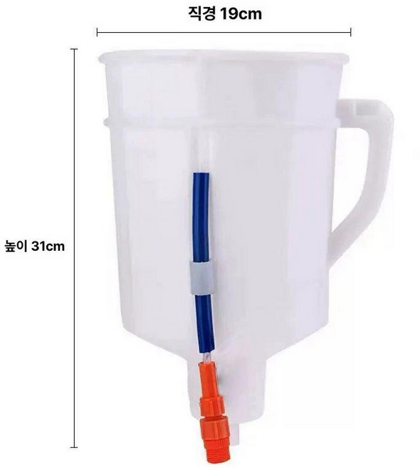 침지기 샤인머스켓 지베린처리기 살충제 농업 과수원 2L, 19cm 컵, 1개