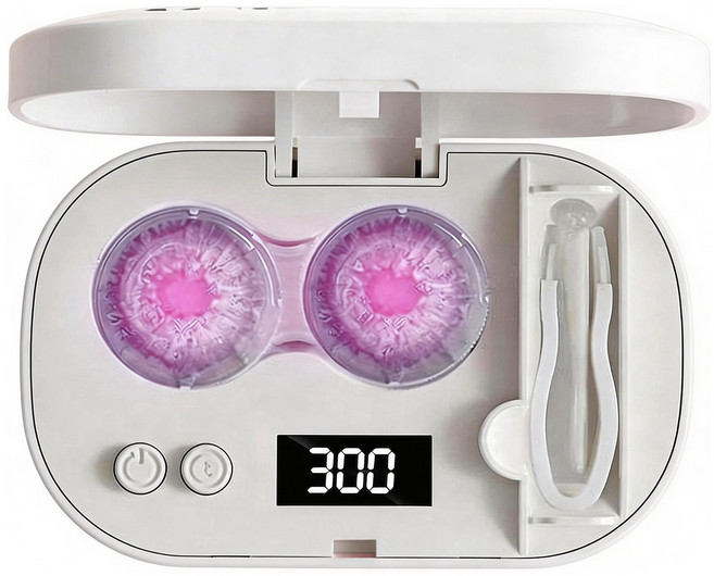 라온누리 초음파 렌즈세척기 휴대용 화이트 1개, 1세트