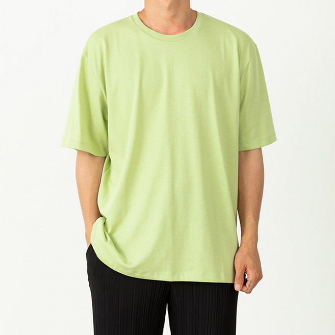 제이에이치스타일 남성용 스탠다드 텐션 라운드 반팔 티셔츠 LNROK516