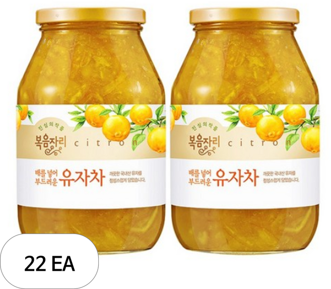 복음자리 배를 넣어 부드러운 유자차, 1.03kg, 1개입, 22개