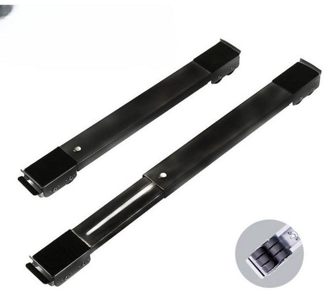 까마느 가전 가구 이동 바퀴 받침대 장롱 냉장고 세탁기 건조기 브래킷, 블랙 × 1개, 1개