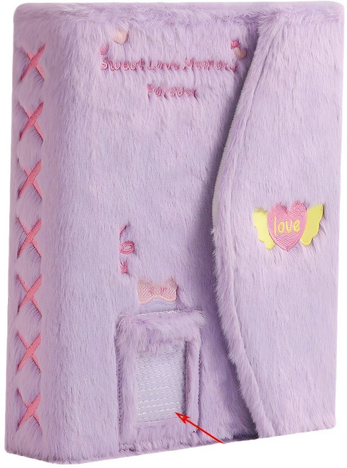 바인더+속지30매 SET/ LOVE 털 나비 포카바인더 6공 포토카드 홀더북 다이어리 털포카바인더, 퍼플