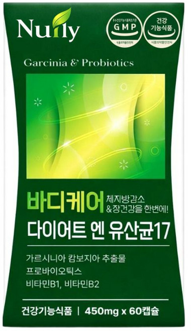 bnr17 유산균 다이어트 식약청인증 비에날씬 정품 증정 (12박스구매시) / 체지방 감소 다이어트유산균 17, 1개, 60회분