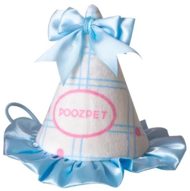 POOZPET 寵物生日帽, 1個, 生日帽(藍色), 藍色, 生日帽