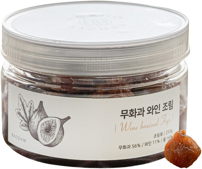 바오담 반건조 무화과 꿀 와인조림 250g, 1개