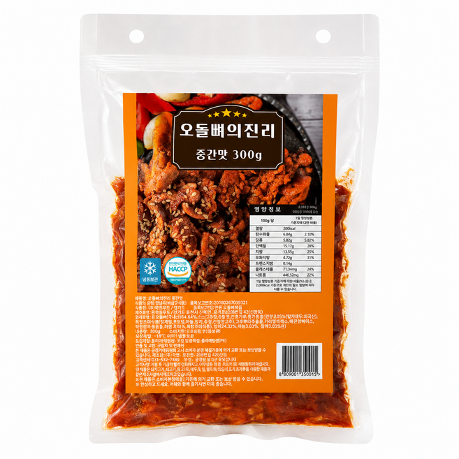 [푸드119] 양념오돌뼈 300g, 1팩, 1개