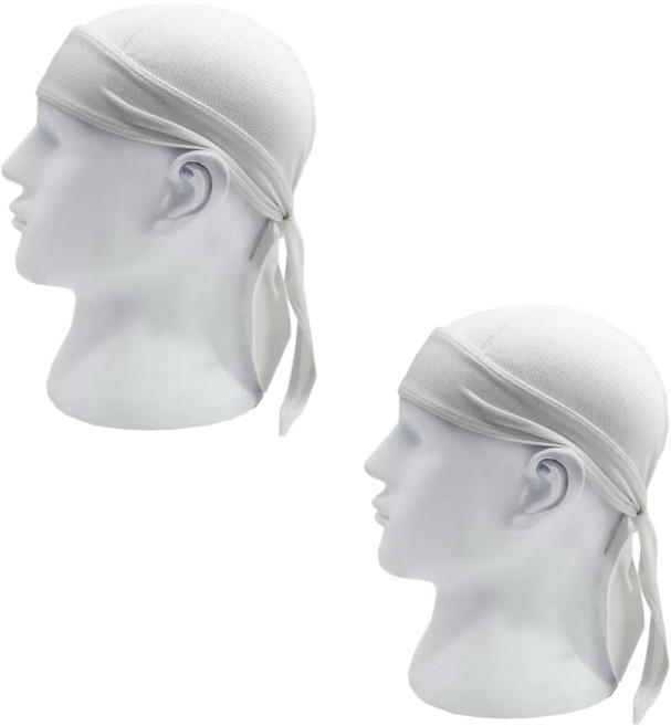 센드마이러브 남자 메쉬 쿨두건 통풍형 헤어두건, 2개, 화이트